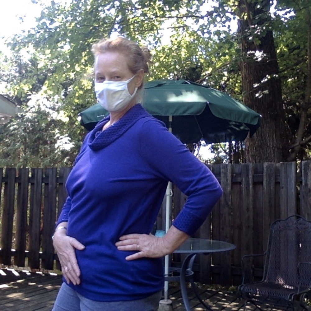 purple cowl neck sweater